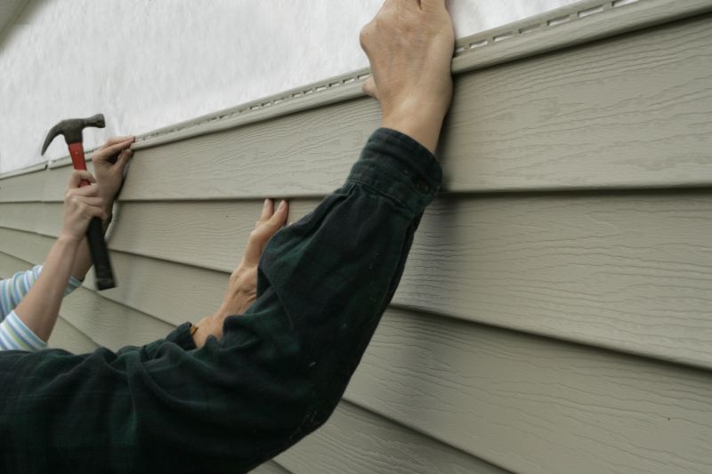 Siding installation on a residential home