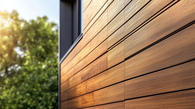 Wood siding installation on a house